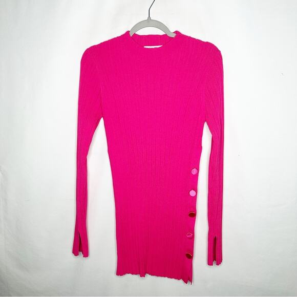 ADAM LIPPES Pink Long Sleeve Sweater Dress in XL - Picture 1 of 7
